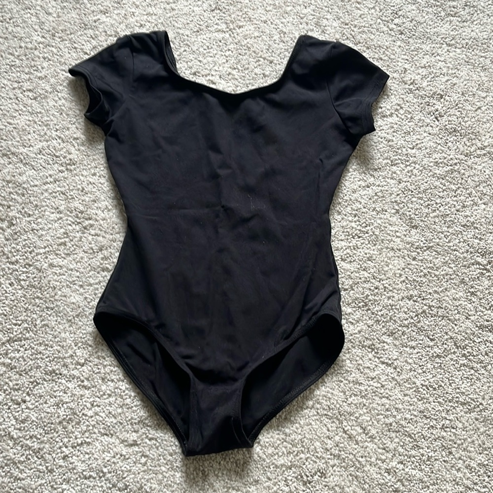 Girls black dance leotard